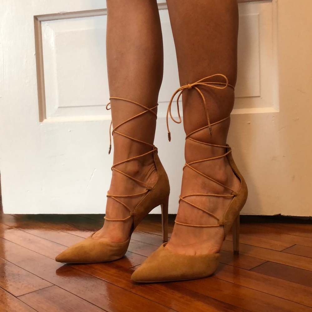 Sam Edelman Tan Suede Leather 4"Heels Helaine size 6 - Picture 2 of 7